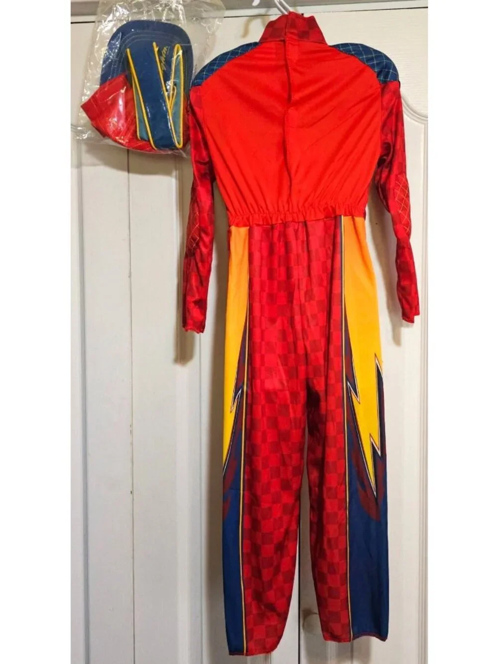 Cars Lightning McQueen Muscle Costume Toddler 3T-4T Treat Basket Belt Halloween